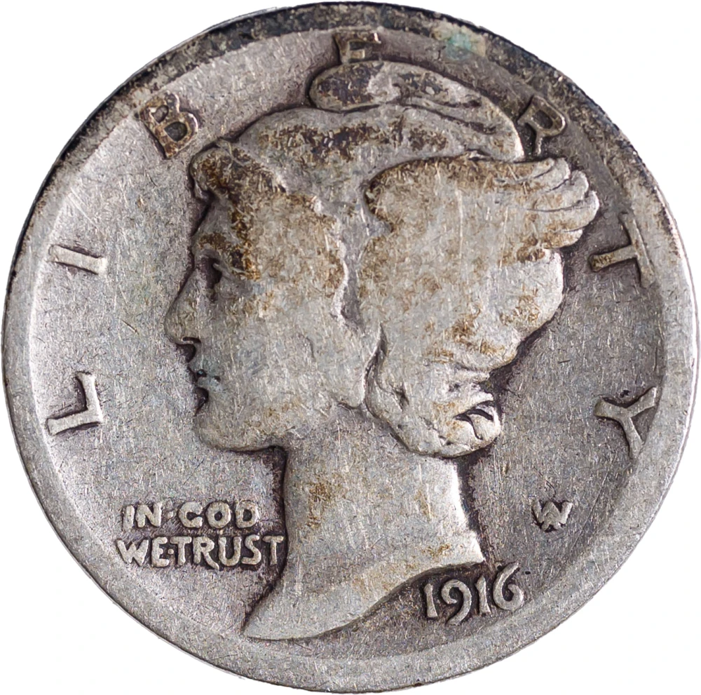 VG-8 1916-D Mercury Dime