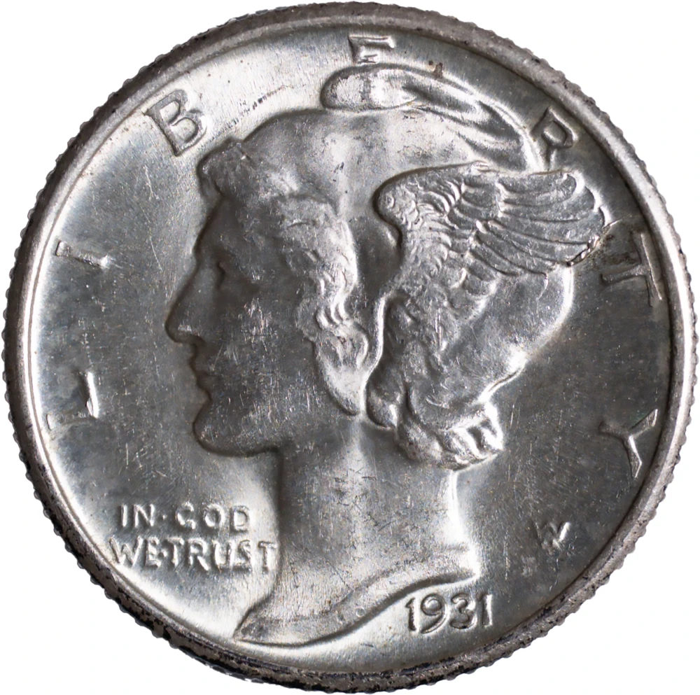 Choice BU-63 1931 Mercury Dime