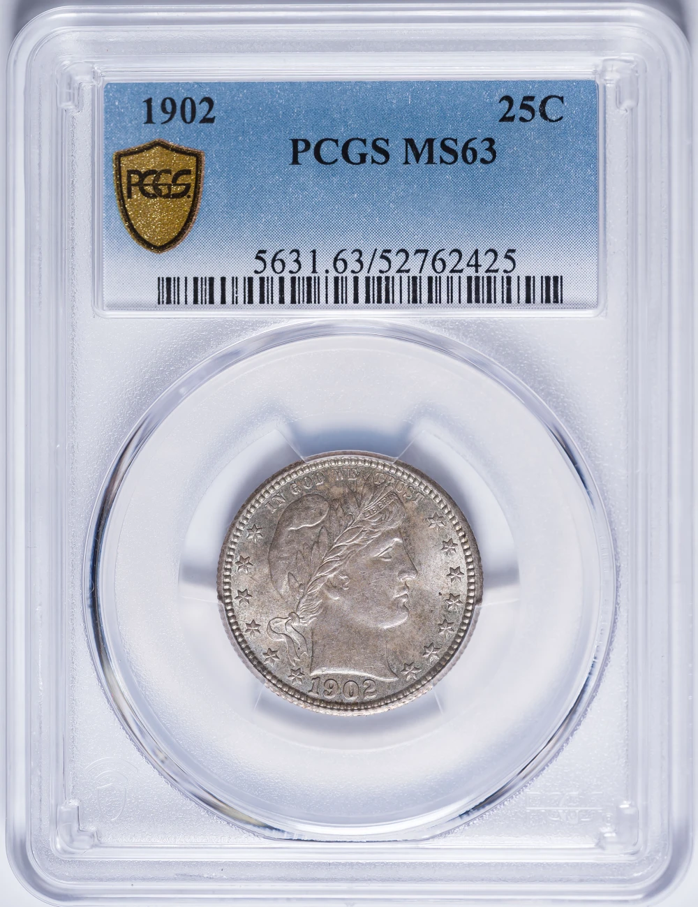 PCGS MS-63 1902 Barber Quarter