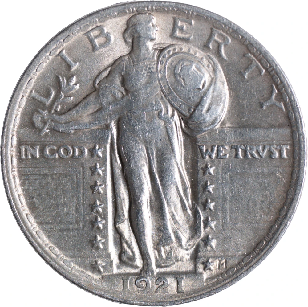 AU-50 1921 Standing Liberty Quarter