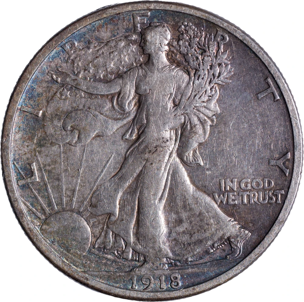 VF-30 1918-S Walking Liberty Half Dollar