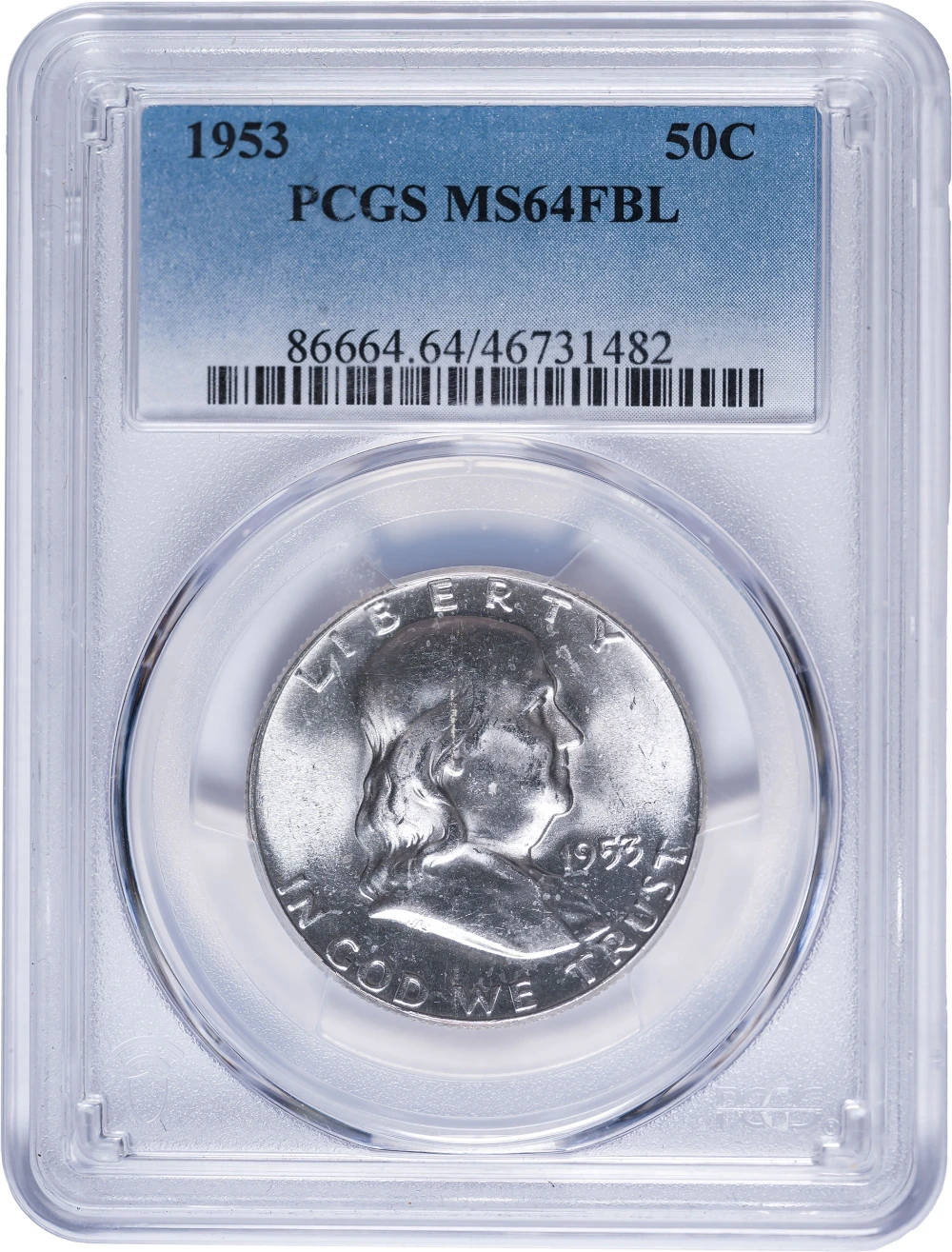 PCGS MS-64 FBL 1953 Franklin Half Dollar