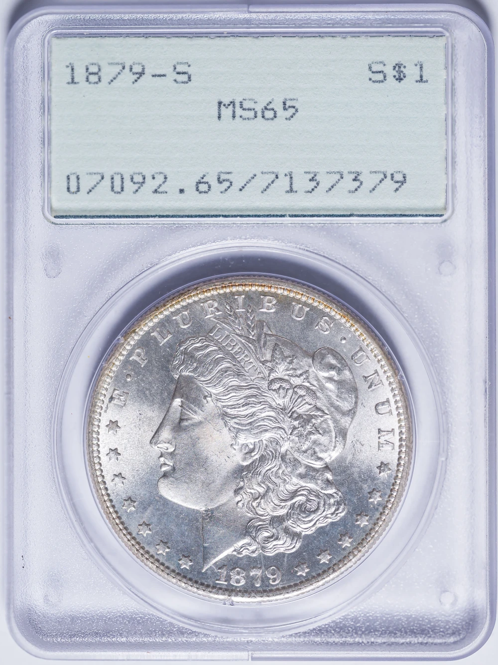 PCGS MS-65 1879-S Morgan Dollar