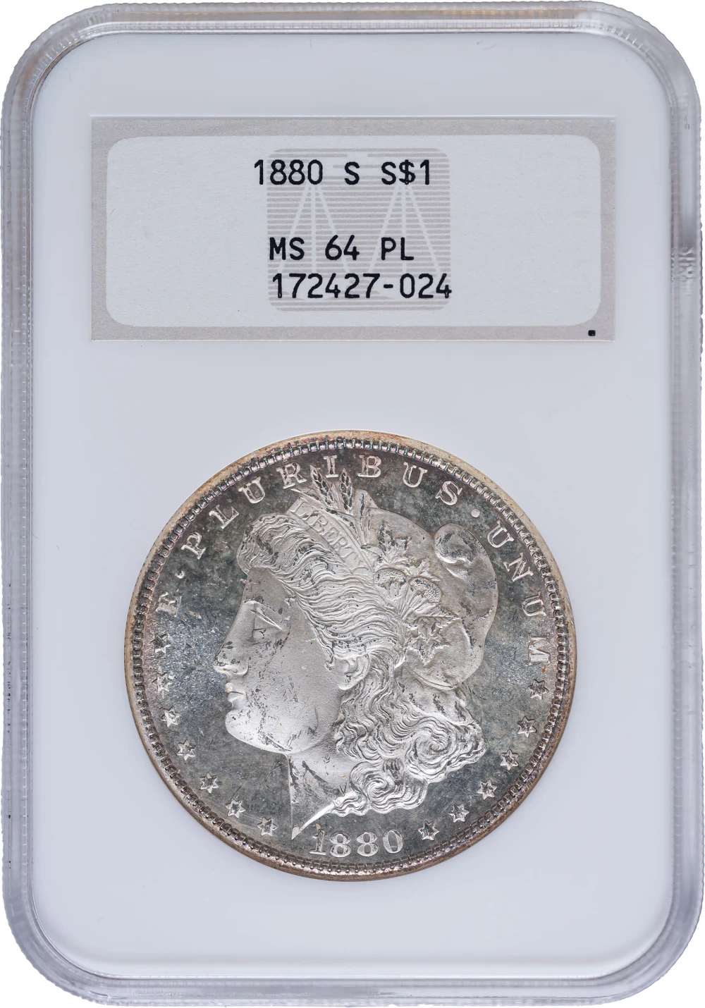 NGC MS-64 PL 1880-S Morgan Dollar