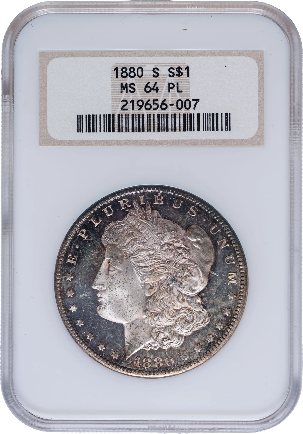 NGC MS-64 PL 1880-S Morgan Dollar