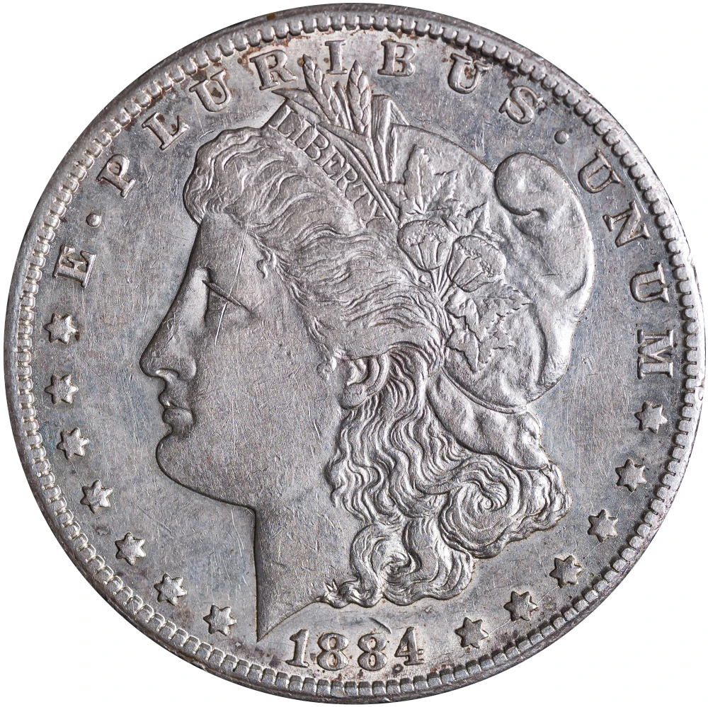 AU-50 1884-CC Morgan Dollar