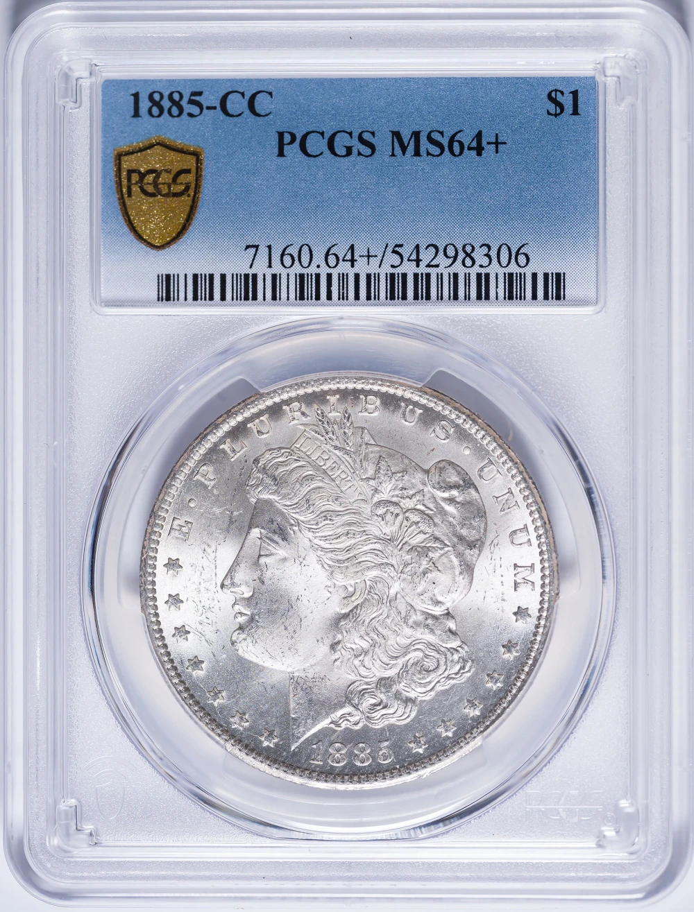 PCGS MS-64+ 1885-CC Morgan Dollar