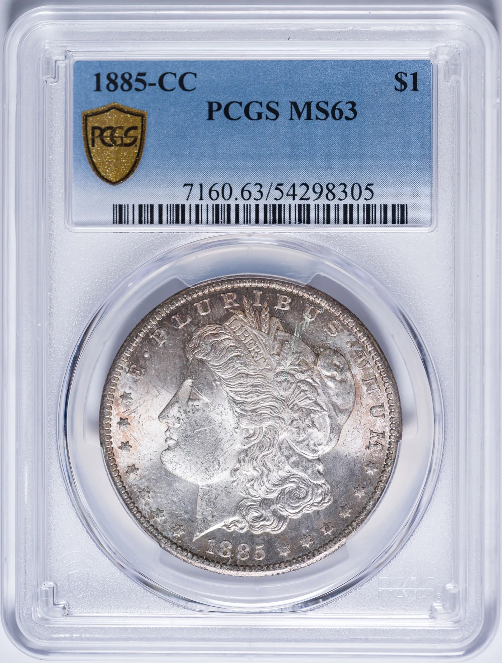 PCGS MS-63 1885-CC Morgan Dollar