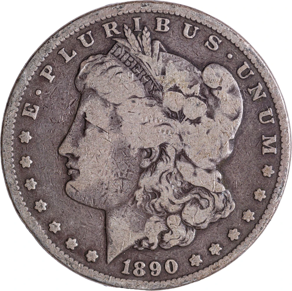 F-12 1890-CC Morgan Dollar