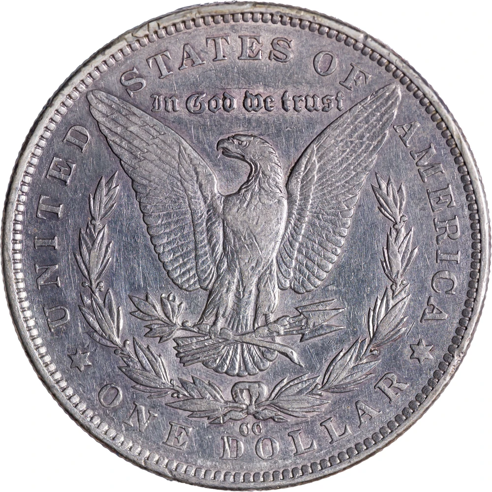 AU-50 Details 1891-CC Morgan Dollar