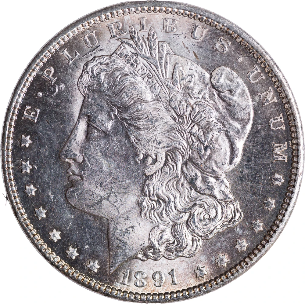 BU-62 1891-CC Morgan Dollar