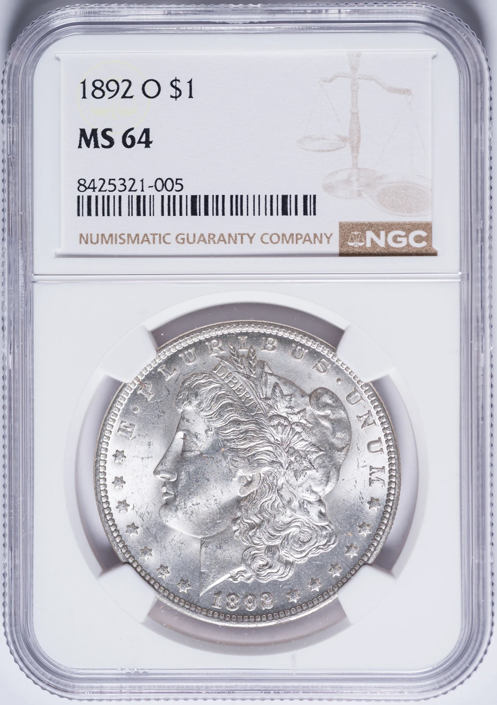 NGC MS-64 1892-O Morgan Dollar