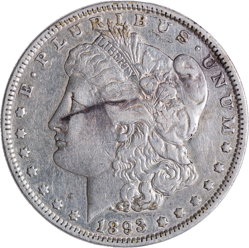 EF-40 Details 1893 Morgan Dollar