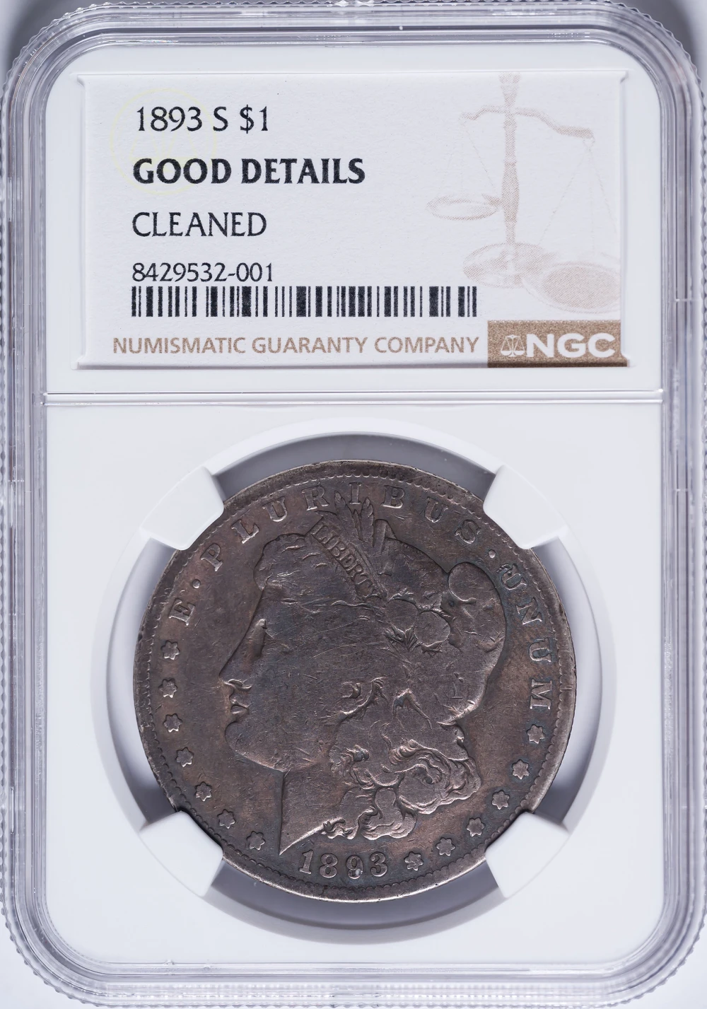 NGC Good Details 1893-S Morgan Dollar