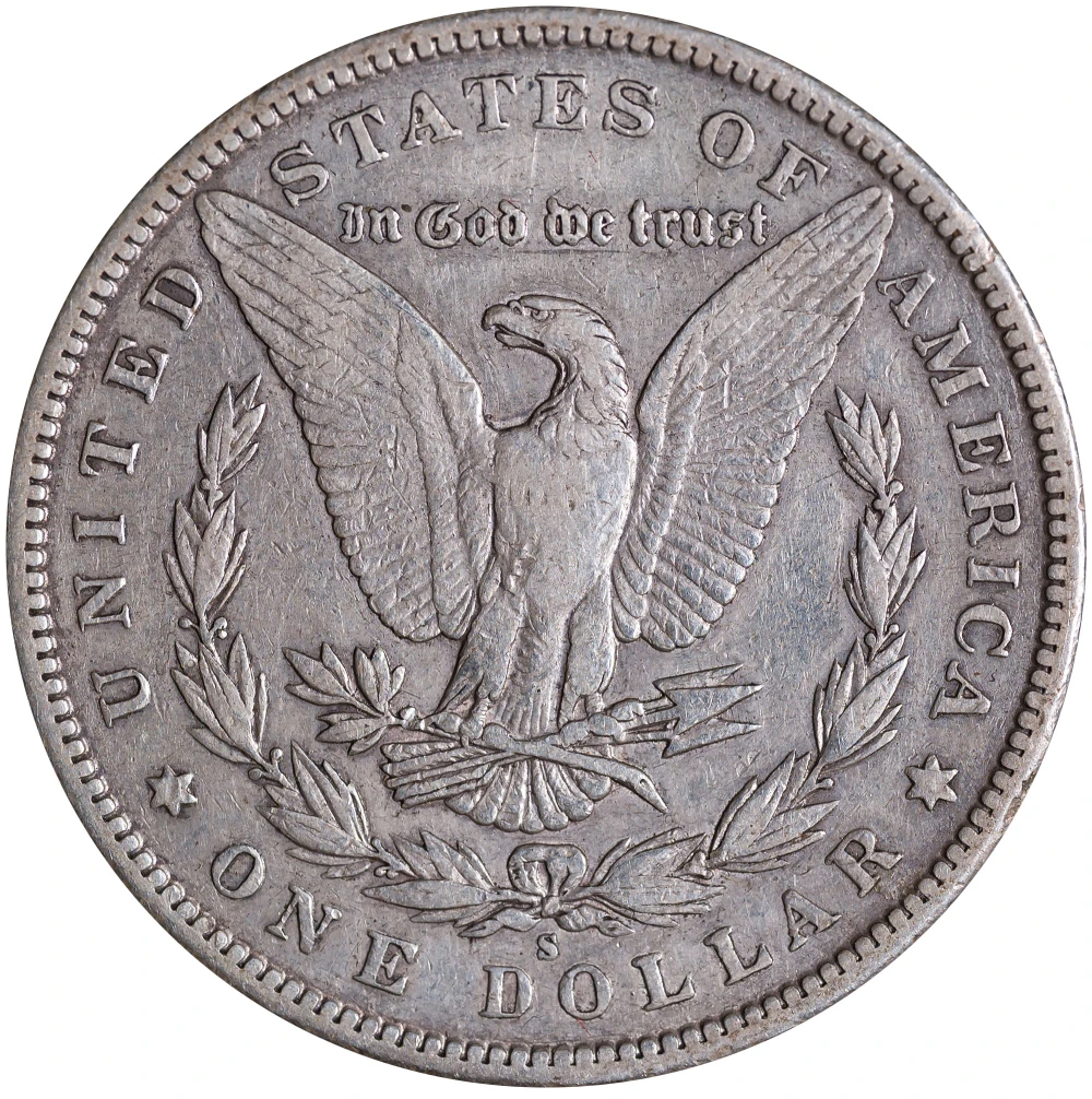 EF-40 1896-S Morgan Dollar