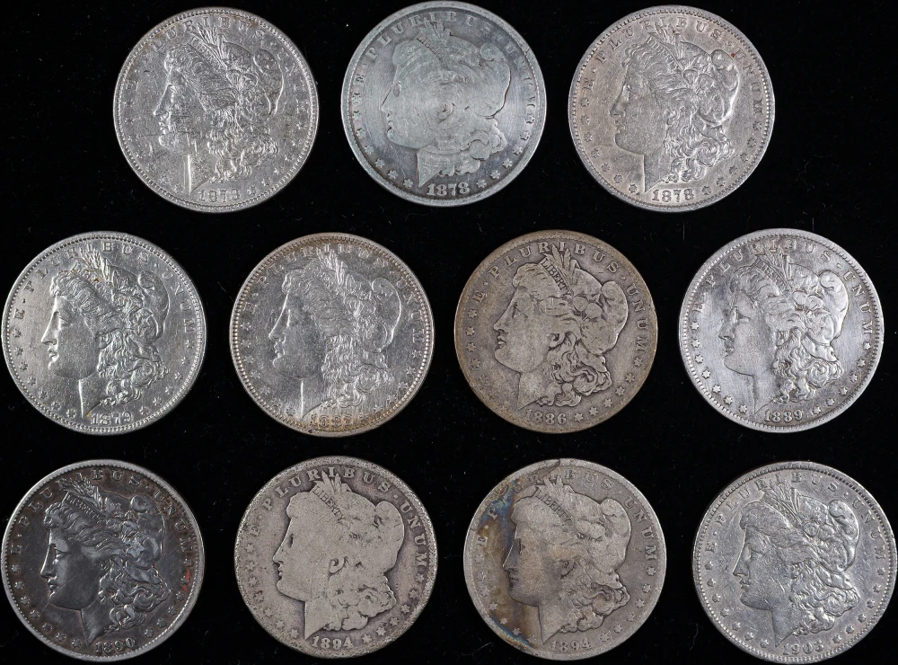 11 Piece Morgan Dollar Lot