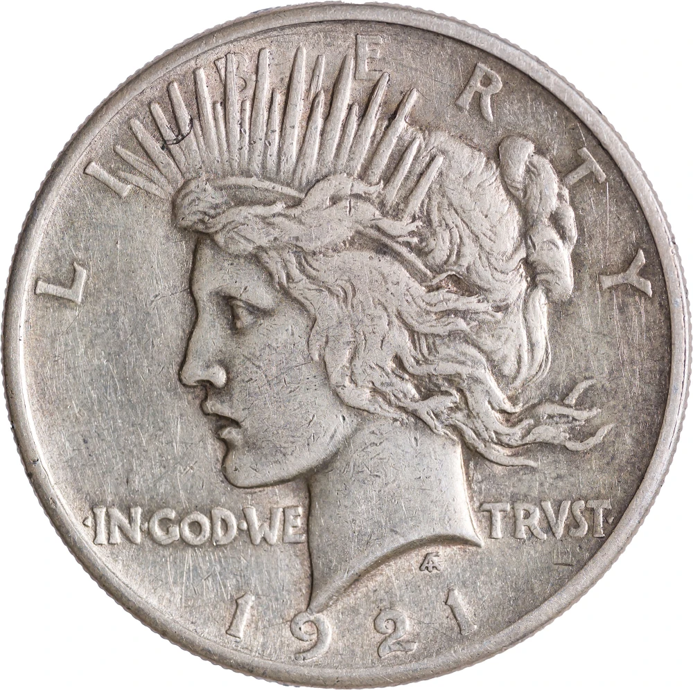 EF-45 1921 Peace Dollar