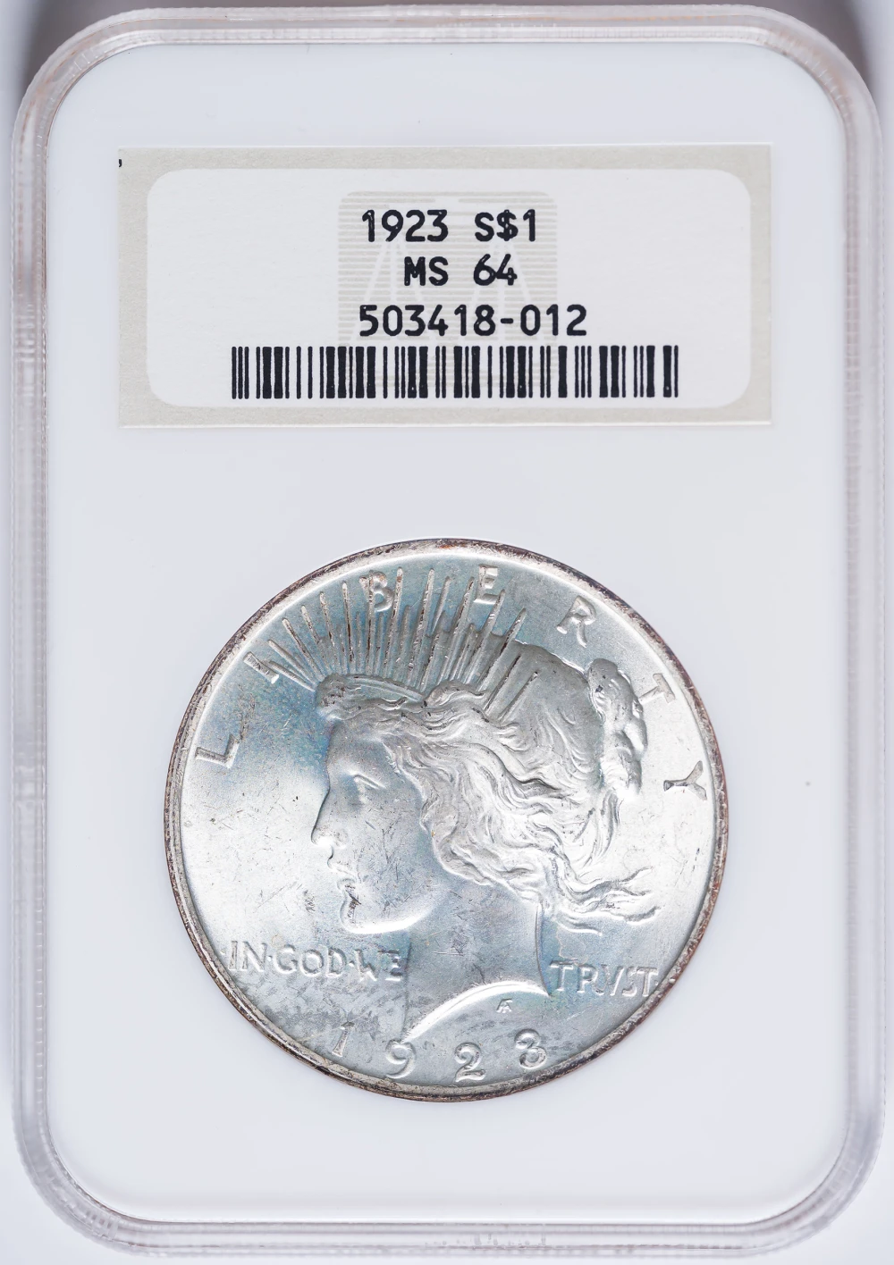 NGC MS-64 1923 Peace Dollar