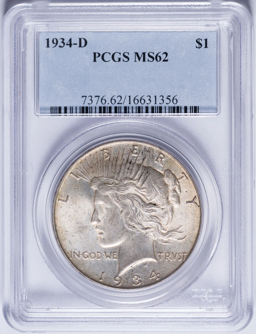 PCGS MS-62 1934-D Peace Dollar