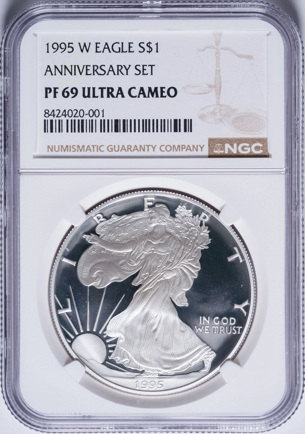 NGC Proof-69 UC 1995-W Silver Eagle
