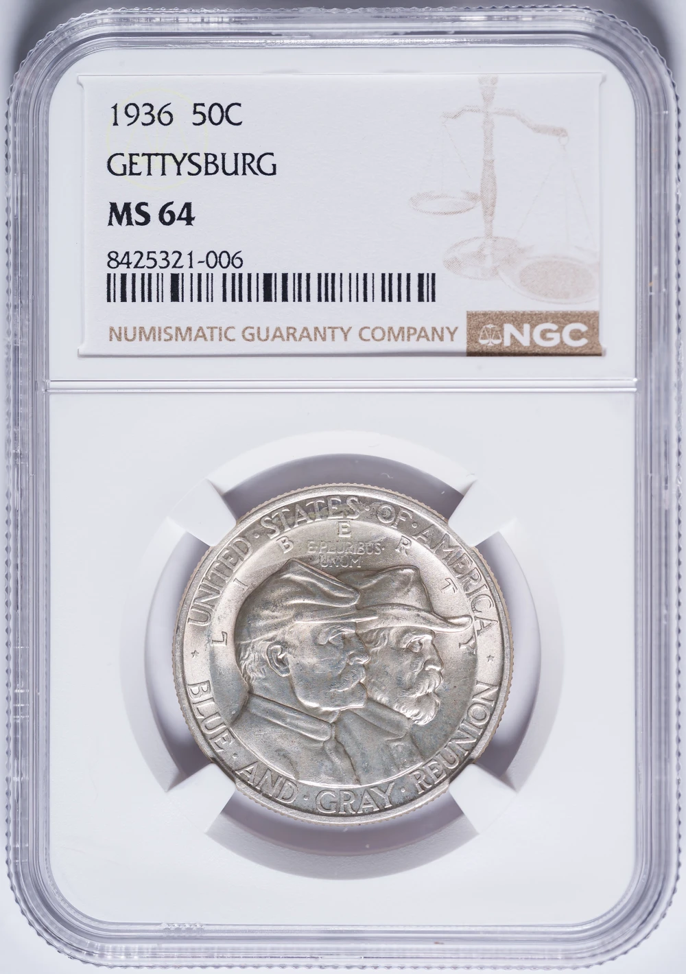 Choice BU-64 1936 Gettysburg Half Dollar