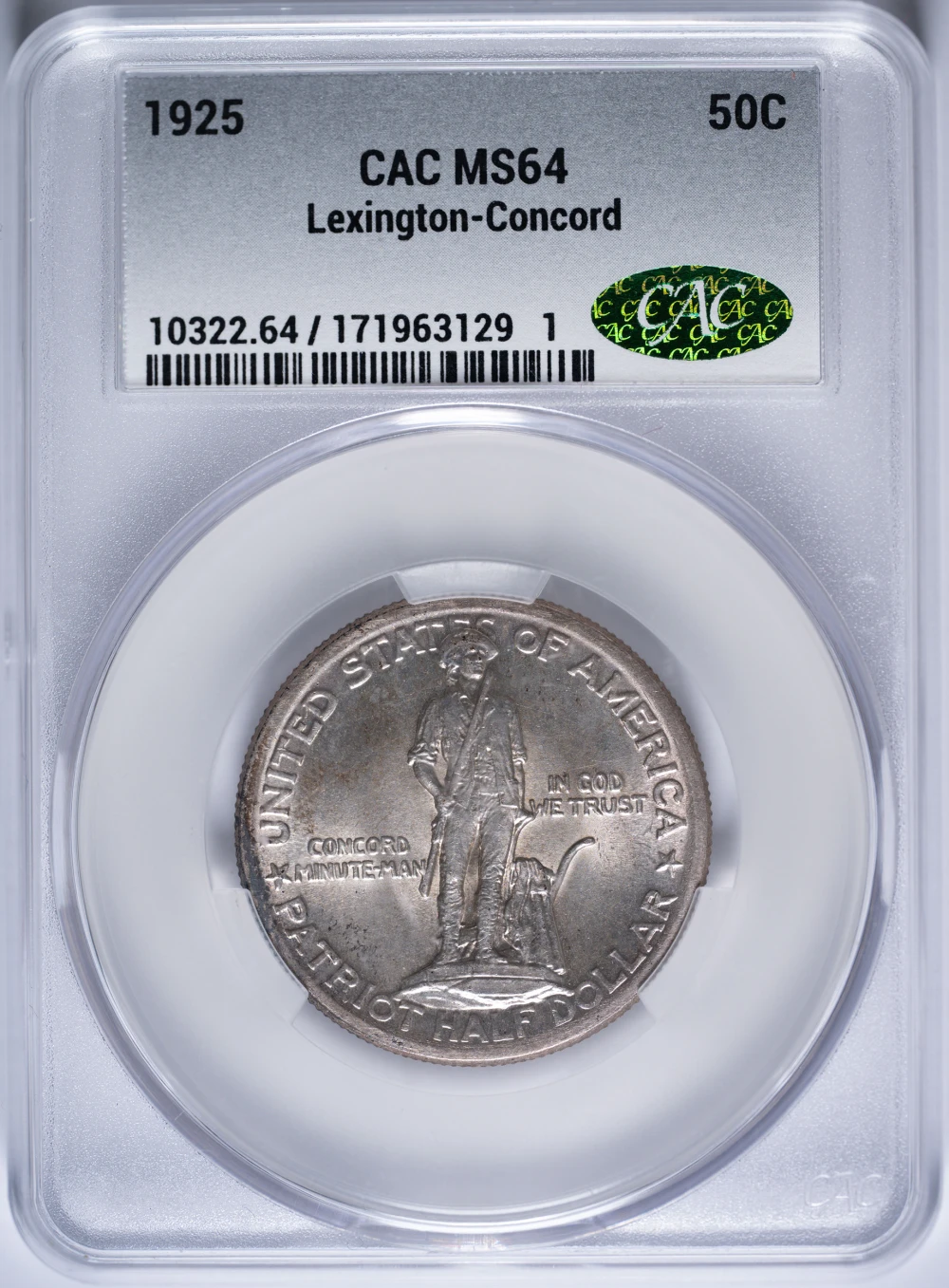 CACG MS-64 Lexington Half Dollar