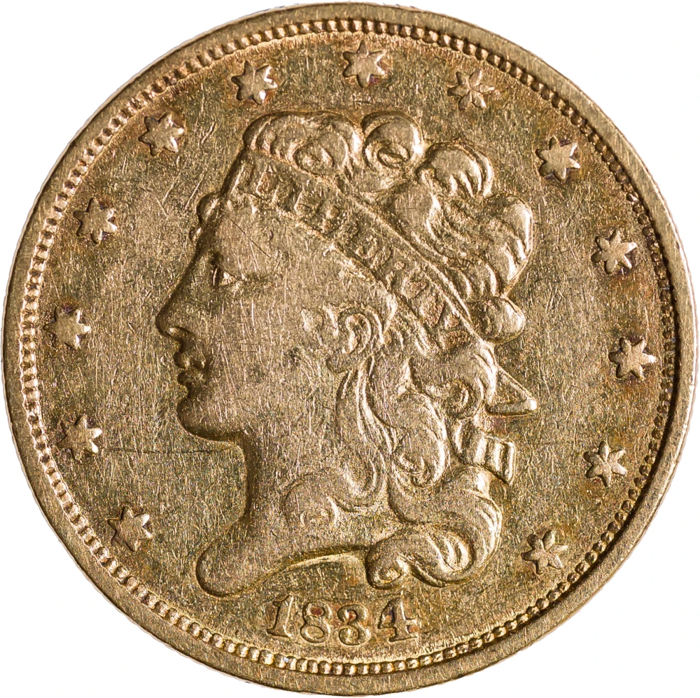 EF-40 1834 Classic $5 Gold