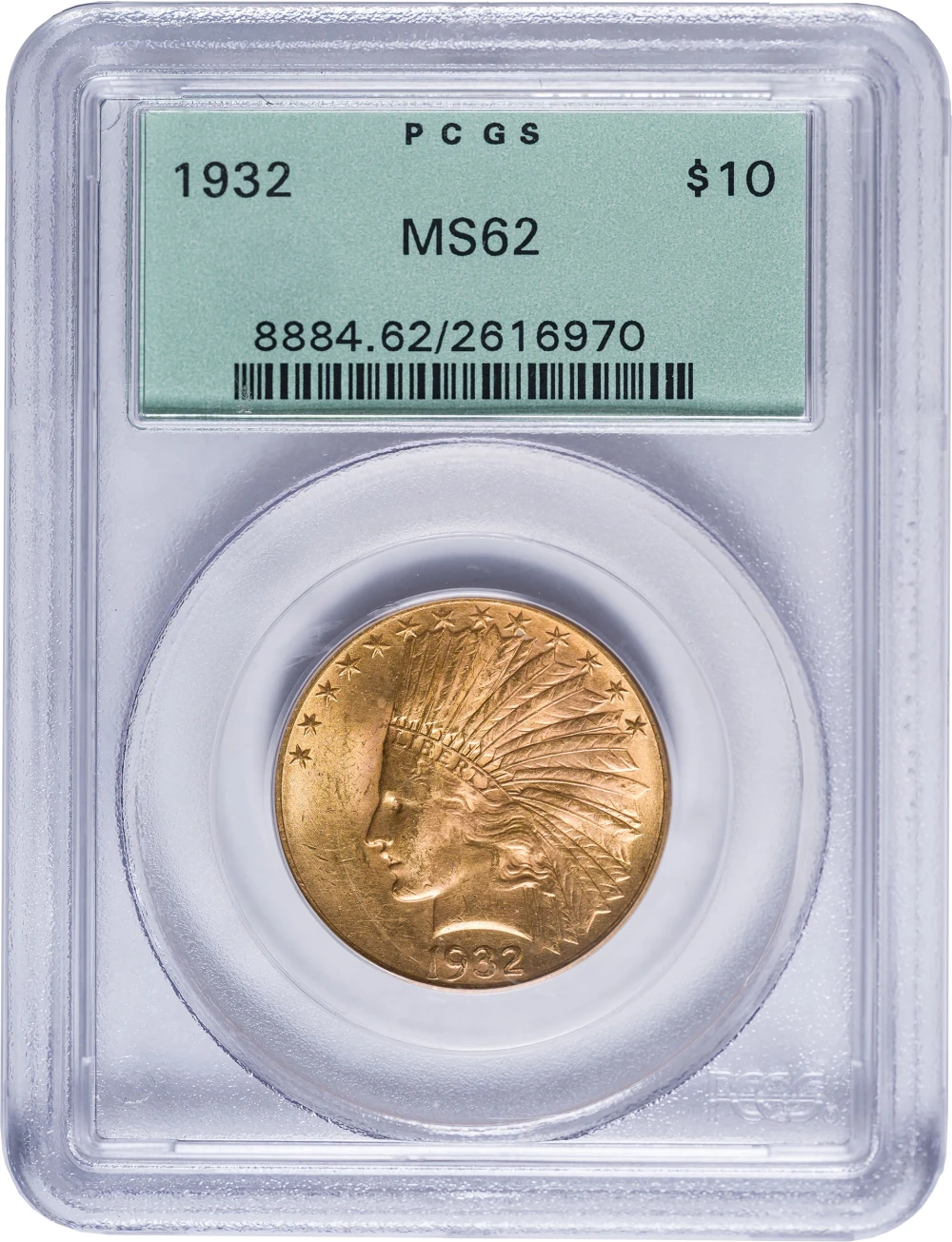 PCGS MS-62 1932 $10 Gold Indian