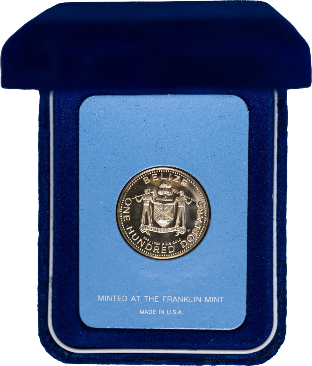 Belize. Gem Proof 1979 $100 Gold