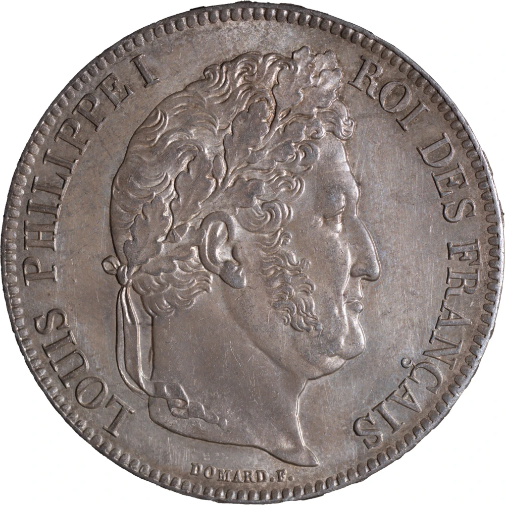 France. UNC Details 1836-B 5 Francs