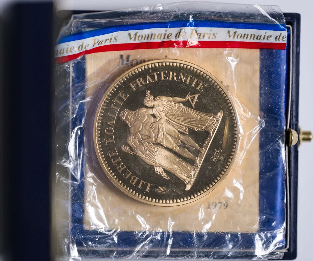 France. Gem Proof 1979 Piedfort Gold 50 Francs