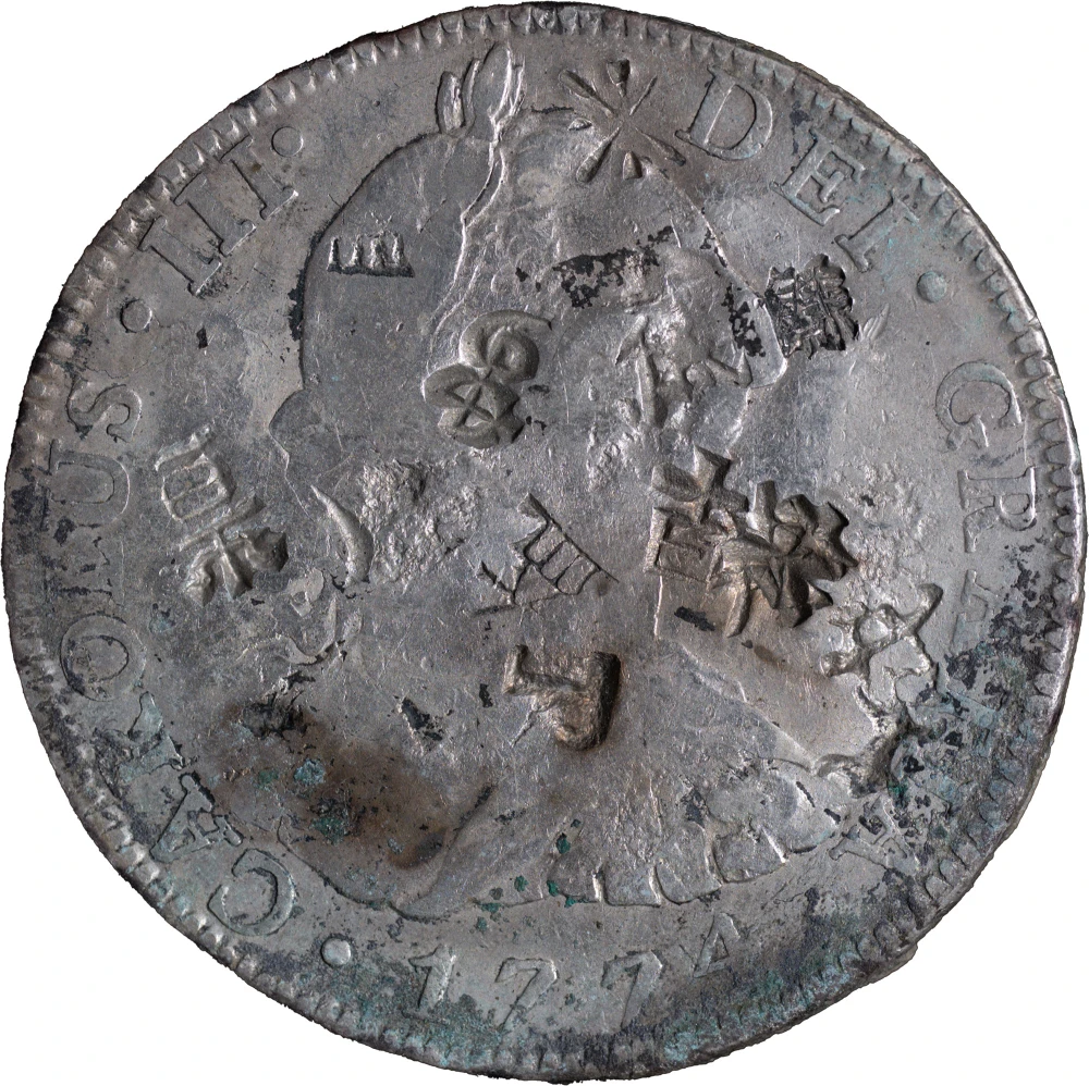 Mexico. 1774 Counterstamped 8 Reales