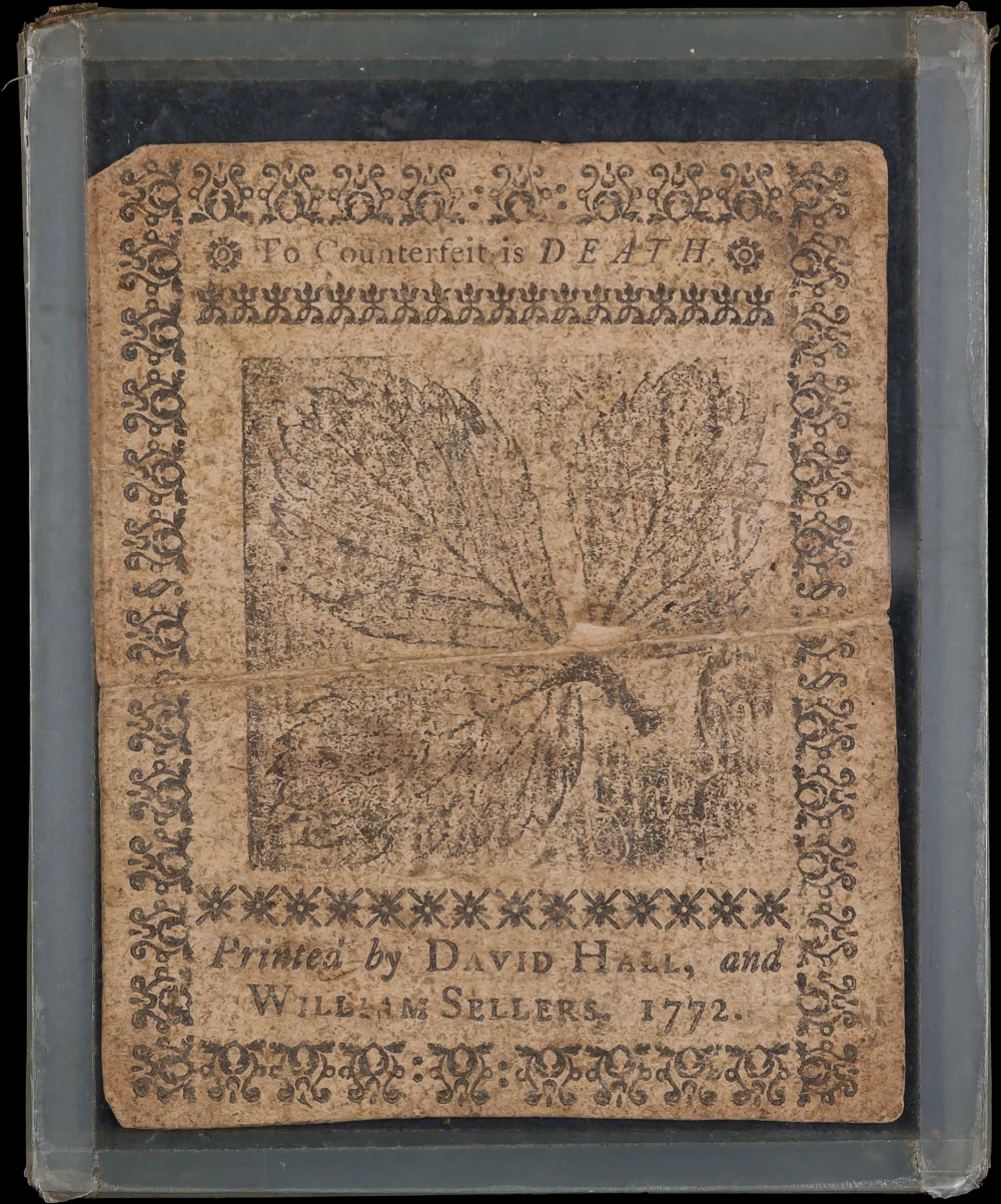 VF 1772 Pennsylvania One Shilling Note