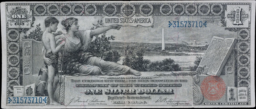 EF 1896 Educational $1 Silver Certificate