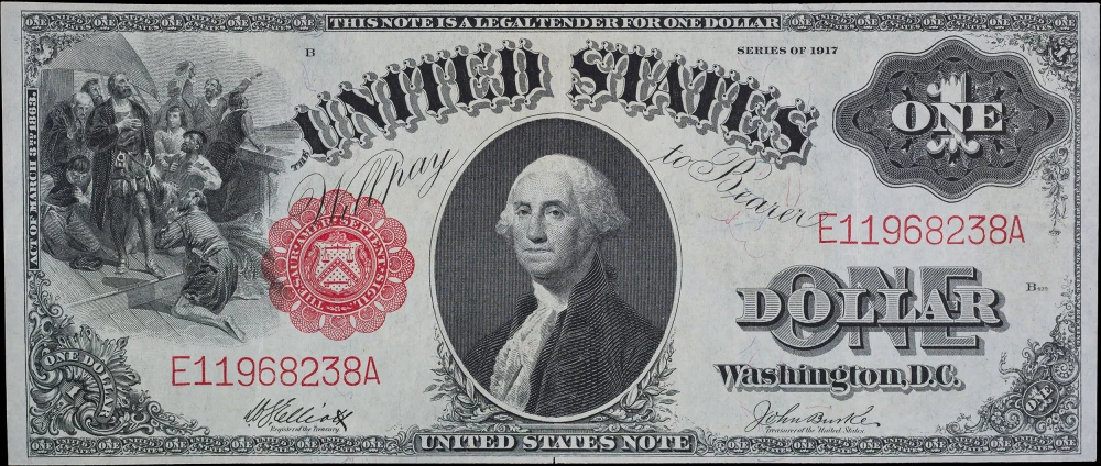 VF+ 1917 $1 Legal Tender Note