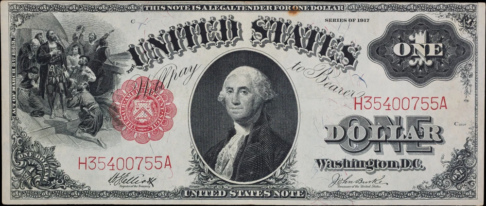 VF/EF 1917 $1 Legal Tender Note