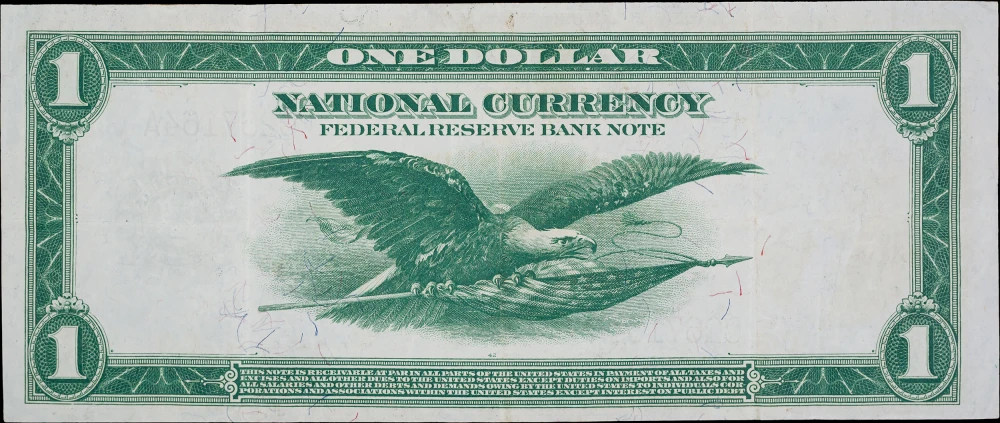 VF/EF 1918 $1 Federal Reserve Bank Note
