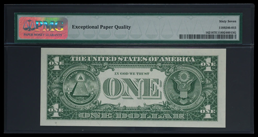 PMG Gem-67 EPQ 1957-B $1 Silver Certificate