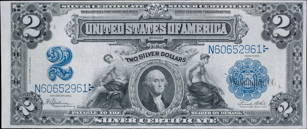 VF+ 1899 $2 Silver Certificate