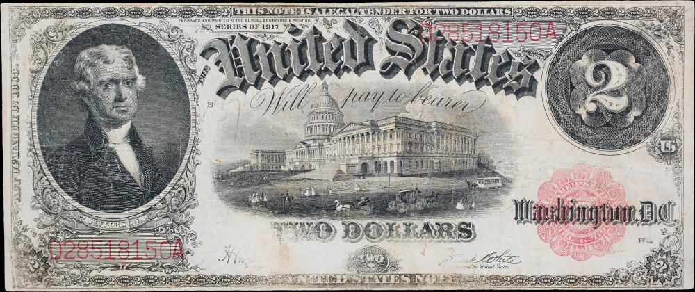 VF 1917 Legal Tender $2 Note