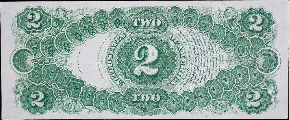 EF 1917 $2 Legal Tender Note