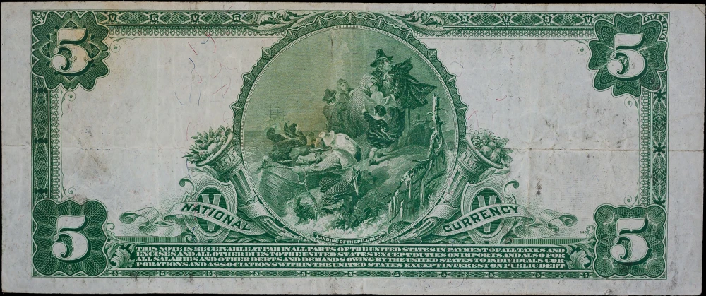 New Hampshire. VF 1902 National Currency $5 Note