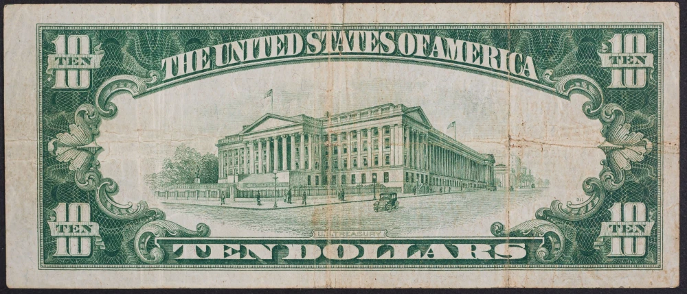 VF 1929 Lowell MA $10 National Currency