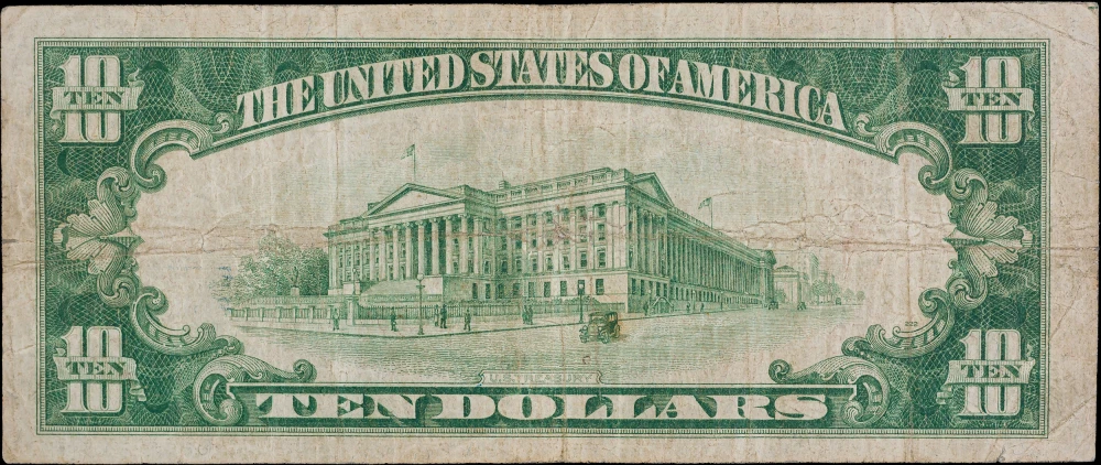 F/VF 1929 Lowell MA $10 National Currency