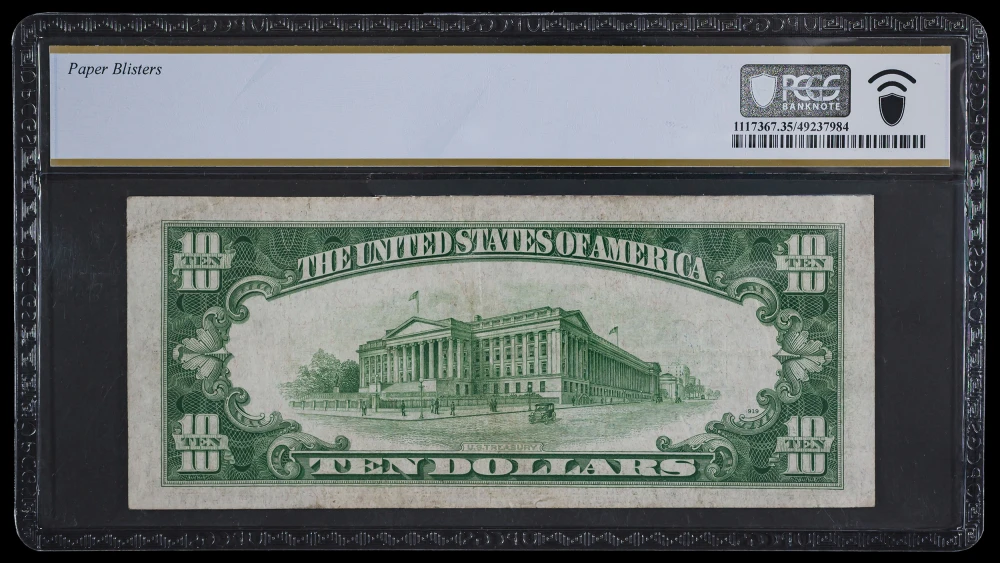 PCGS 1934A Choice VF-35 Details $10 North Africa 