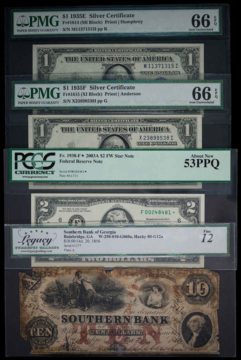 Third-Party Graded Currency Lot