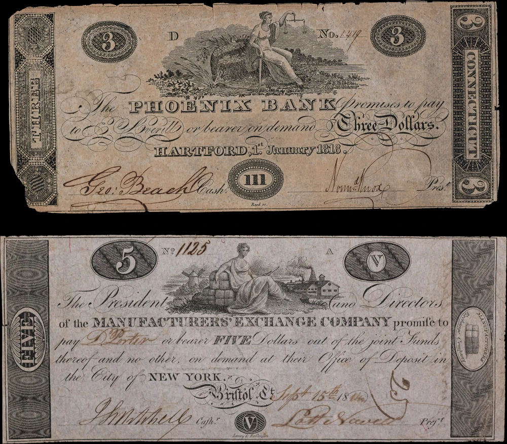 Early Connecticut Obsolete Pair