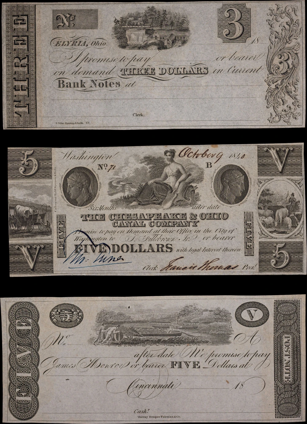 Ohio. Obsolete Note Trio