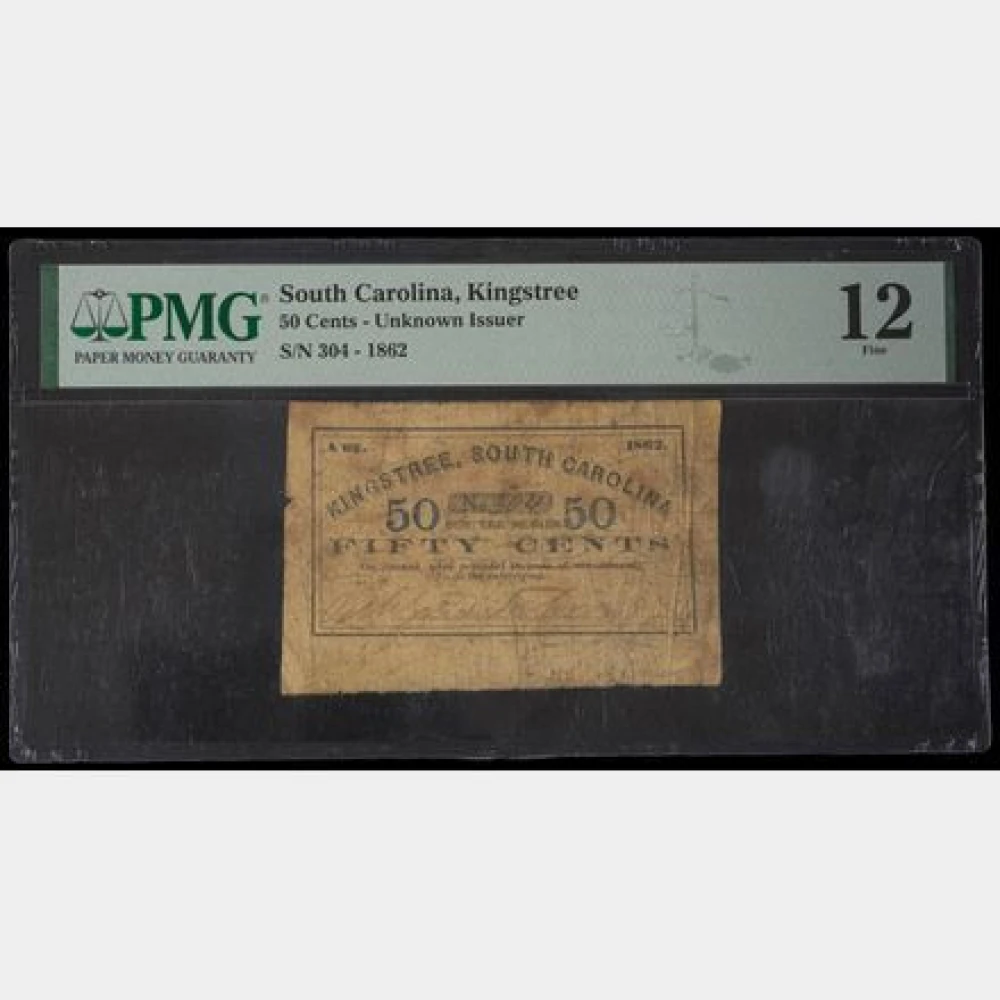 PMG F-12 Unique South Carolina Civil War Script