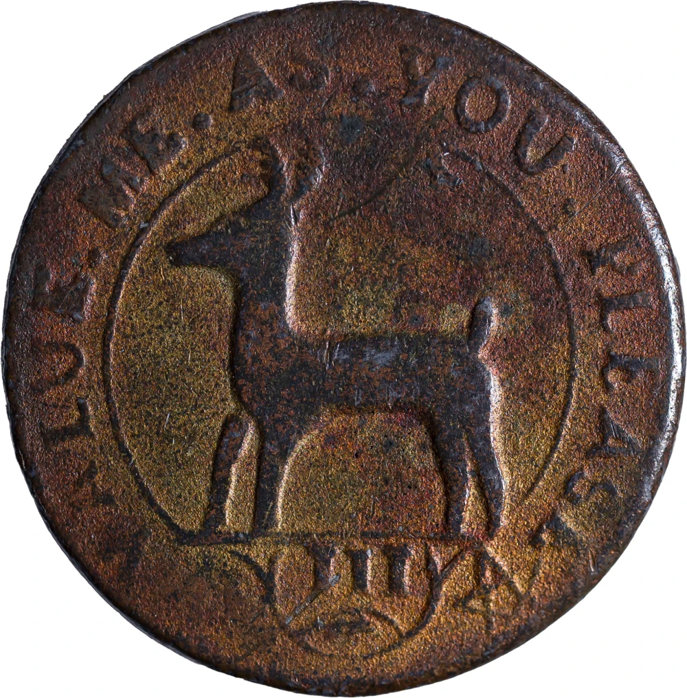 VF Becker Copy Higley Broad Axe Threepence